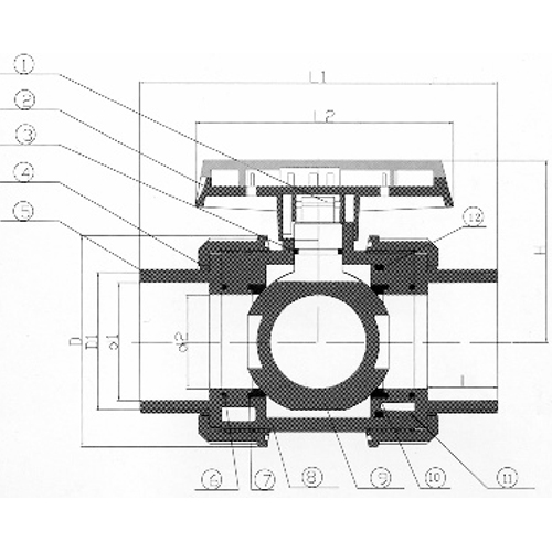 UPVC True Union Ball Valve Thread Connector 